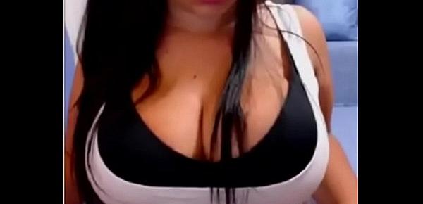 massive boobs and areola shown on cam